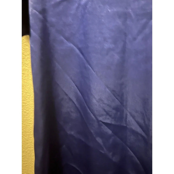 Vintage Christian Dior Women's Royal Blue Embroidered Night Gown Size L/XL - Picture 8 of 16